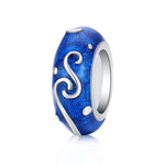 Accessori per braccialetti fai-da-te con perline blu brillante in argento sterling 925. Perline, SCC1388