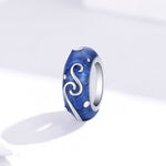 Accessori per braccialetti fai-da-te con perline blu brillante in argento sterling 925. Perline, SCC1388