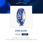 Accessori per braccialetti fai-da-te con perline blu brillante in argento sterling 925. Perline, SCC1388