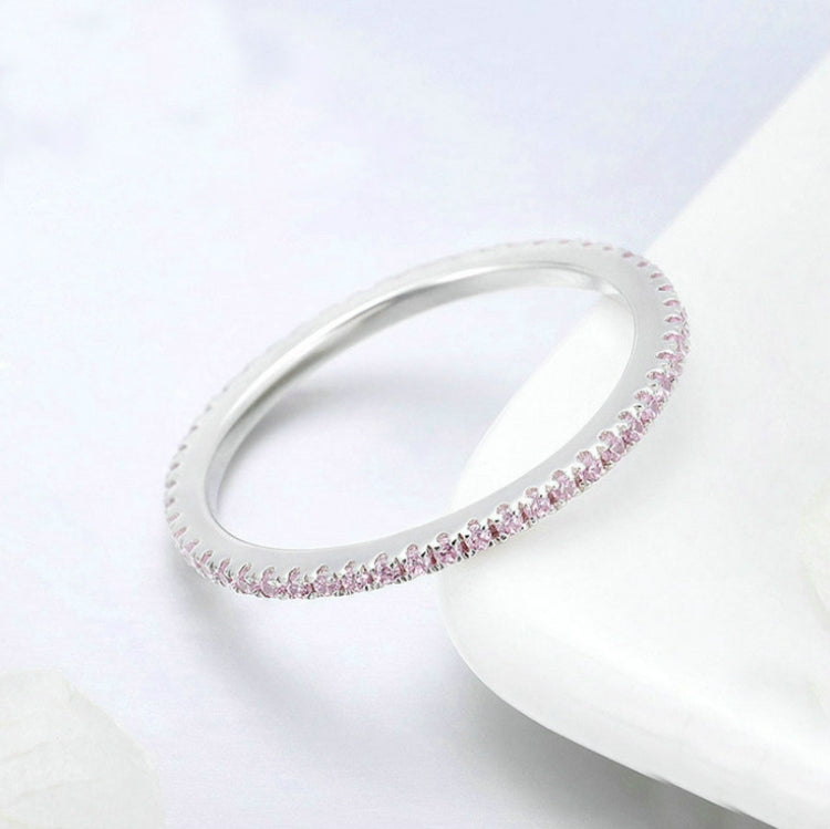 Anello semplice da donna in argento sterling S925 con diamante, 5, 6, 7, 8, 9