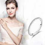 Anello semplice da donna in argento sterling S925 con diamante, 5, 6, 7, 8, 9