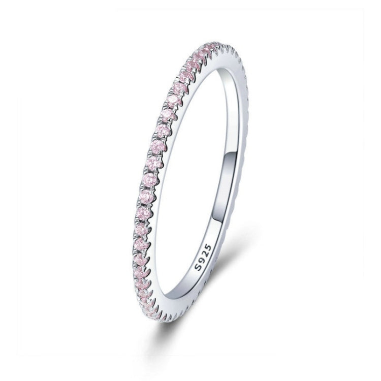 Anello semplice da donna in argento sterling S925 con diamante, 5, 6, 7, 8, 9
