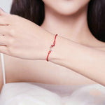 Bracciale in argento sterling con cordino rosso Gioielli con braccialetto Koi Star