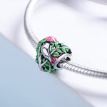 Perline con ciondoli a forma di uccello nel bosco in argento sterling 925 adatti a braccialetti da donna, collane e gioielli, SCC647