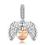 Il ciondolo in argento sterling 925 può aprire per sempre il fascino della casa, accessorio per braccialetto fai da te, SCC1299