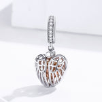 Il ciondolo in argento sterling 925 può aprire per sempre il fascino della casa, accessorio per braccialetto fai da te, SCC1299