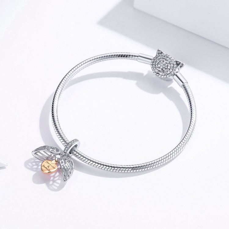 Il ciondolo in argento sterling 925 può aprire per sempre il fascino della casa, accessorio per braccialetto fai da te, SCC1299