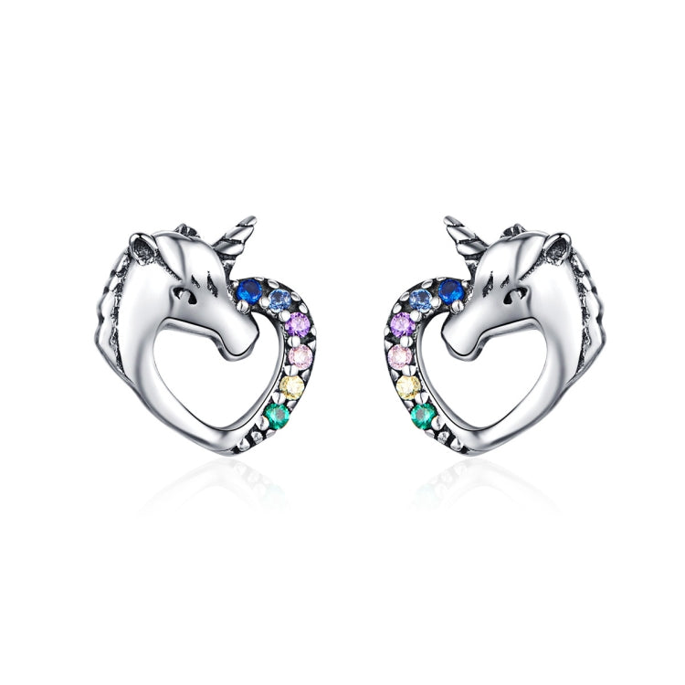 Orecchini a bottone in argento 925 con zirconi colorati