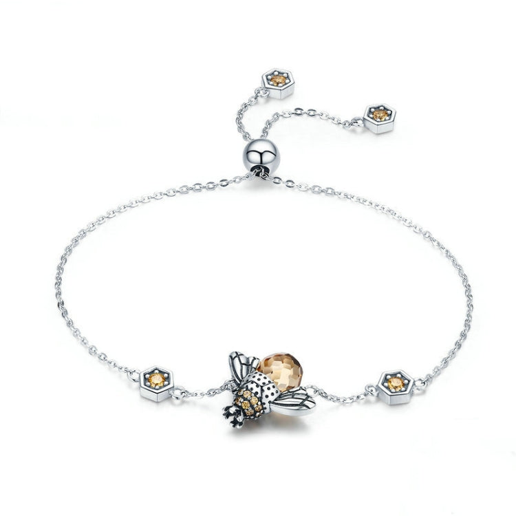 Bracciale da donna in argento sterling Little Bee Bracciale da donna con zirconi intarsiati S925