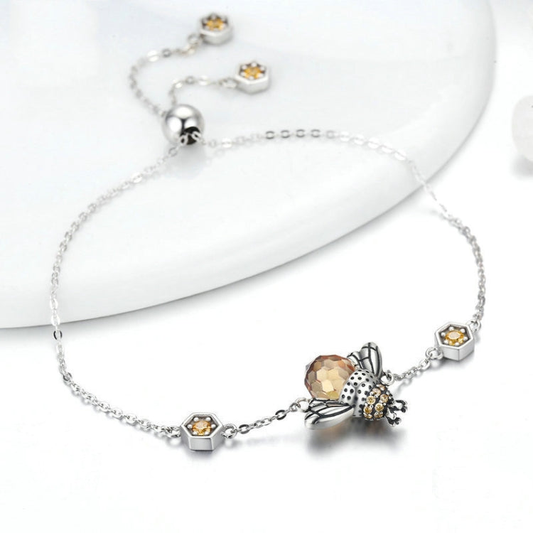 Bracciale da donna in argento sterling Little Bee Bracciale da donna con zirconi intarsiati S925