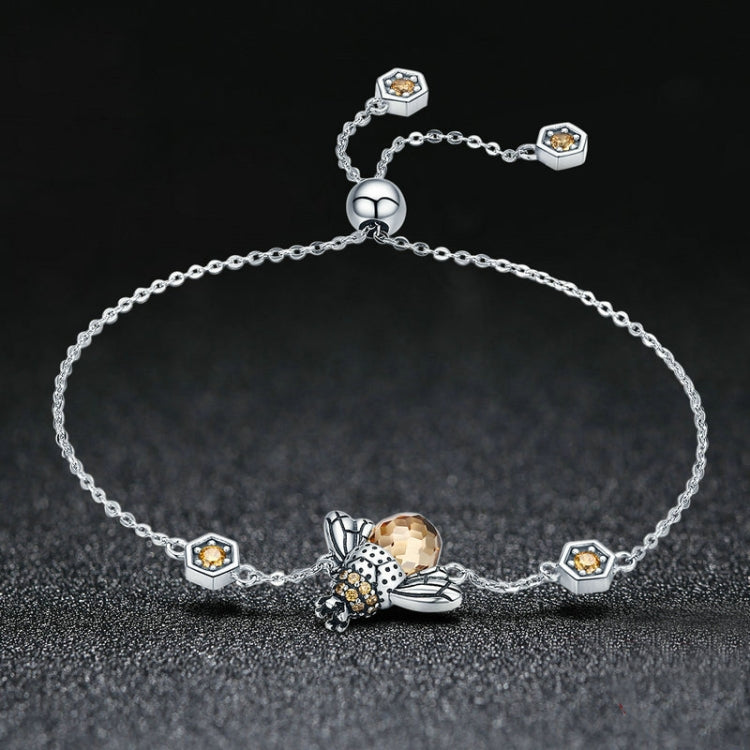 Bracciale da donna in argento sterling Little Bee Bracciale da donna con zirconi intarsiati S925