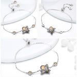Bracciale da donna in argento sterling Little Bee Bracciale da donna con zirconi intarsiati S925