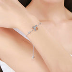 Bracciale da donna in argento sterling Little Bee Bracciale da donna con zirconi intarsiati S925