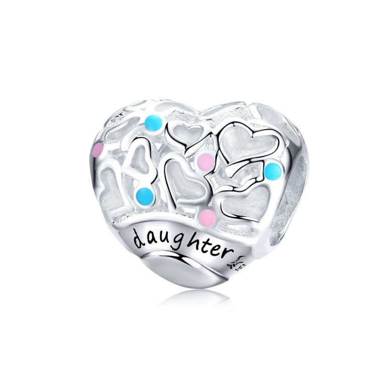 Accessori per bracciale fai da te con perline a forma di cuore d'amore in argento sterling 925, SCC1152