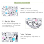Accessori per bracciale fai da te con perline a forma di cuore d'amore in argento sterling 925, SCC1152