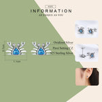 Orecchini in argento sterling Little Crab S925 con orecchini a forma di cuore con pietre preziose, SCE413