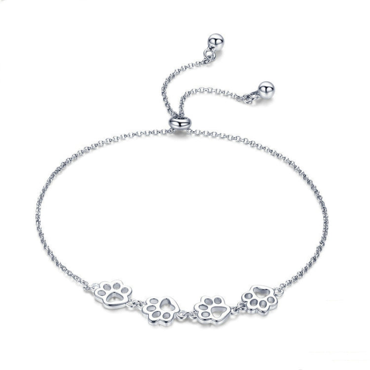 Simpatico braccialetto con artigli per animali domestici Bracciale a goccia con animali in argento sterling S925, SCB096