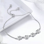 Simpatico braccialetto con artigli per animali domestici Bracciale a goccia con animali in argento sterling S925, SCB096