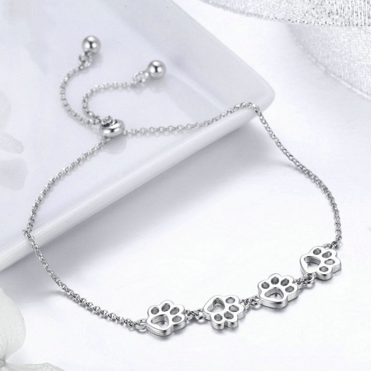 Simpatico braccialetto con artigli per animali domestici Bracciale a goccia con animali in argento sterling S925, SCB096