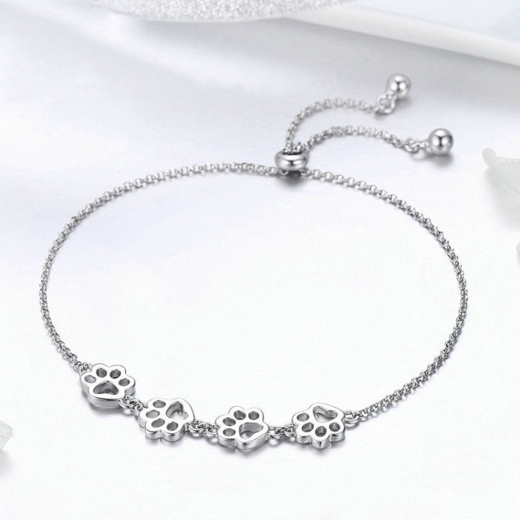 Simpatico braccialetto con artigli per animali domestici Bracciale a goccia con animali in argento sterling S925, SCB096