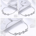 Simpatico braccialetto con artigli per animali domestici Bracciale a goccia con animali in argento sterling S925, SCB096