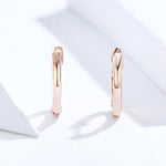Orecchini semplici Orecchini in argento sterling S925 Fibbie per orecchie, Rose Gold, Silver, Gold