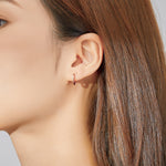 Orecchini semplici Orecchini in argento sterling S925 Fibbie per orecchie, Rose Gold, Silver, Gold