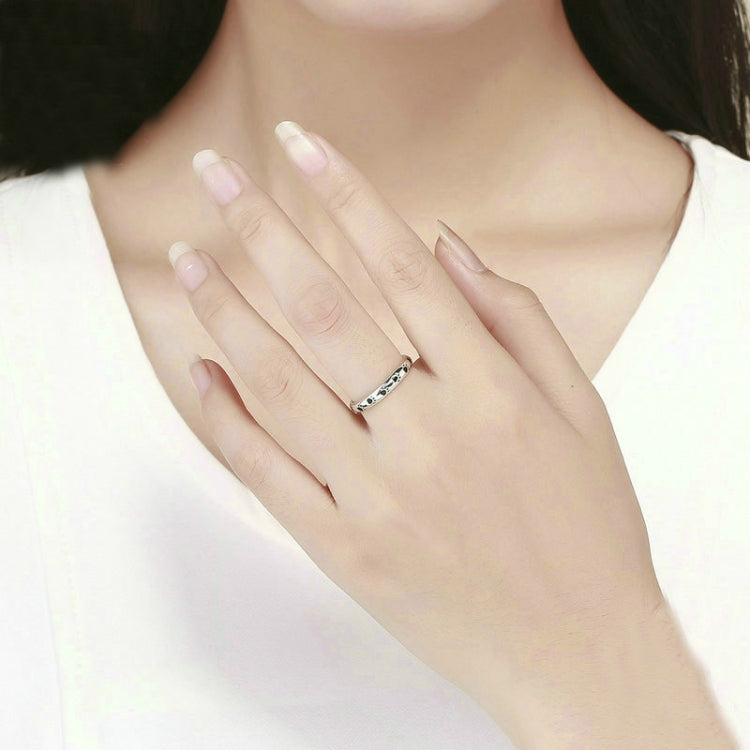 Anello con impronta di animale domestico Anello con goccia di olio in argento sterling S925, 5, 6, 7, 8, 9
