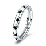 Anello con impronta di animale domestico Anello con goccia di olio in argento sterling S925, 5, 6, 7, 8, 9