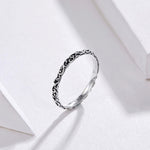 Anello in argento sterling con motivo vintage Anello con motivo alla moda S925, 6 US Size, 7 US Size, 8 US Size, 9 US Size