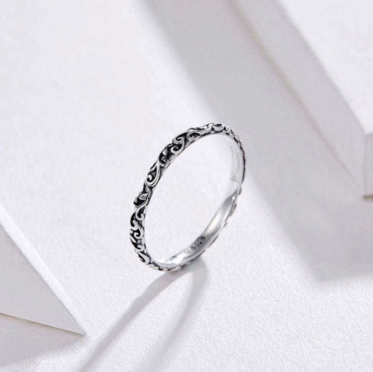 Anello in argento sterling con motivo vintage Anello con motivo alla moda S925, 6 US Size, 7 US Size, 8 US Size, 9 US Size