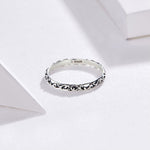 Anello in argento sterling con motivo vintage Anello con motivo alla moda S925, 6 US Size, 7 US Size, 8 US Size, 9 US Size