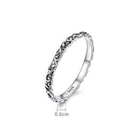 Anello in argento sterling con motivo vintage Anello con motivo alla moda S925, 6 US Size, 7 US Size, 8 US Size, 9 US Size