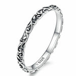 Anello in argento sterling con motivo vintage Anello con motivo alla moda S925, 6 US Size, 7 US Size, 8 US Size, 9 US Size