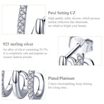 Orecchini in argento sterling Orecchini in argento intrecciato a tre strati Orecchini con zirconi, SCE585