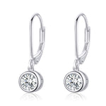 Orecchini in argento sterling S925 Orecchini semplici con zirconi, SCE747