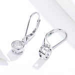 Orecchini in argento sterling S925 Orecchini semplici con zirconi, SCE747