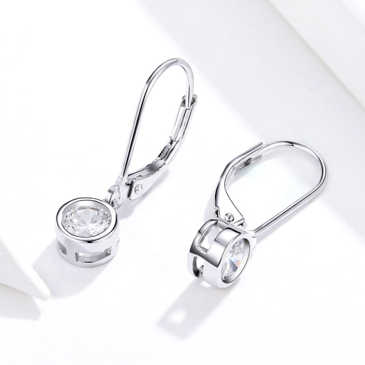 Orecchini in argento sterling S925 Orecchini semplici con zirconi, SCE747