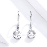 Orecchini in argento sterling S925 Orecchini semplici con zirconi, SCE747