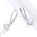 Orecchini in argento sterling S925 Orecchini semplici con zirconi, SCE747