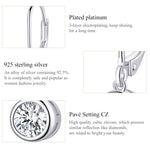 Orecchini in argento sterling S925 Orecchini semplici con zirconi, SCE747