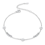 Bracciale a forma di pianta con margherita in argento sterling S925, SCB146