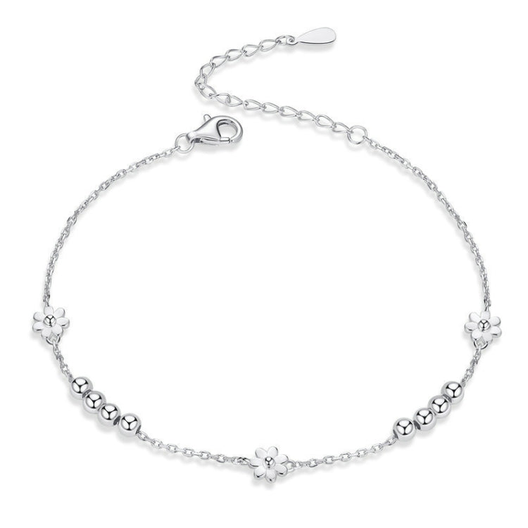 Bracciale a forma di pianta con margherita in argento sterling S925, SCB146