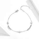 Bracciale a forma di pianta con margherita in argento sterling S925, SCB146