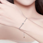 Bracciale a forma di pianta con margherita in argento sterling S925, SCB146