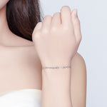 Bracciale a forma di pianta con margherita in argento sterling S925, SCB146