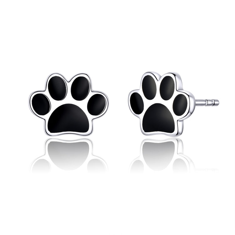 Orecchini gocciolanti con stampa zampa di animale domestico in argento sterling, SCE757