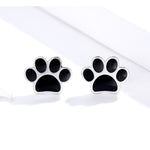Orecchini gocciolanti con stampa zampa di animale domestico in argento sterling, SCE757