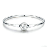 Bracciale con perline fai-da-te con stella in argento sterling S925, 17cm, 19cm