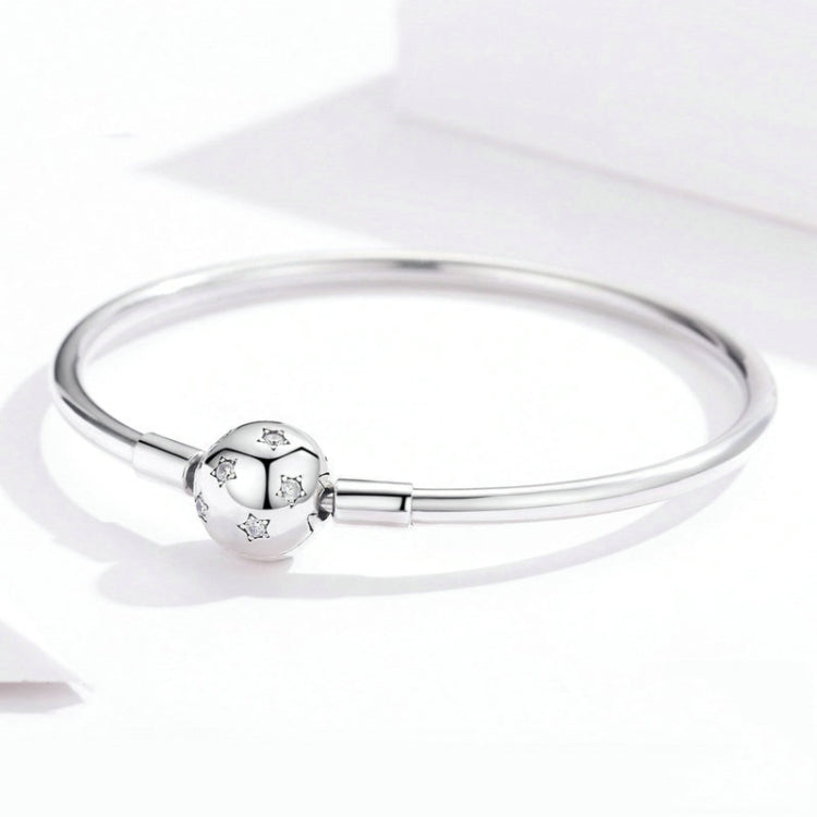 Bracciale con perline fai-da-te con stella in argento sterling S925, 17cm, 19cm